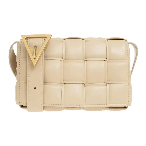 Bottega Veneta Padded Cassette Sheepskin Pillow Bag Crossbody Bag Small Women's Beige