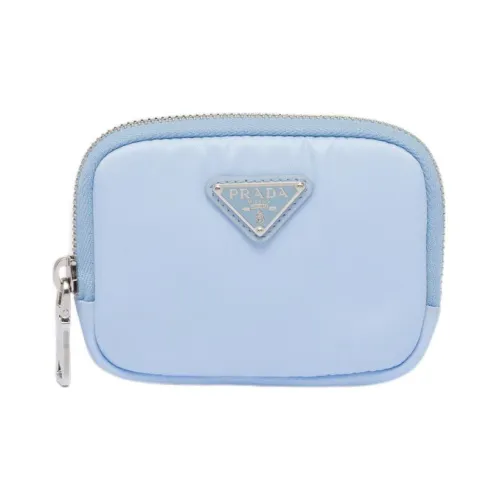 PRADA Переработанный нейлон Кошелек Маленький Женский Светло-синий