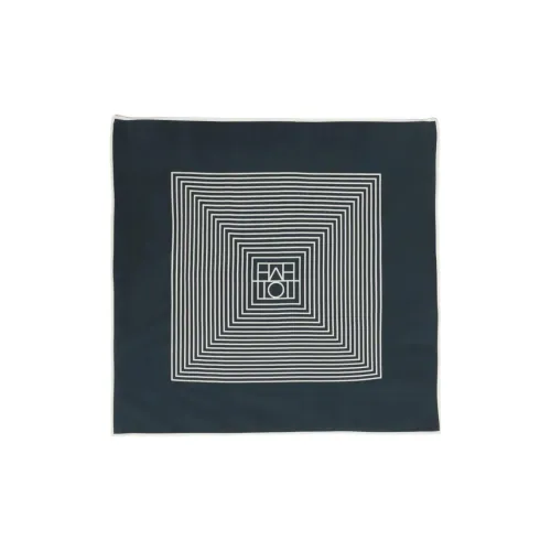 TOTEME Шелковый шарф женский синий серый