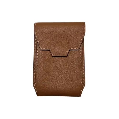 HERMES Evercolor Чехол для телефона из кожи унисекс 37 золотой