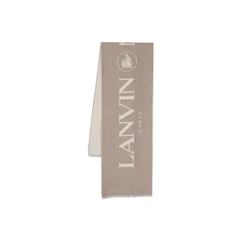 Lanvin Шелковый Вязаный Шарф Светло-коричневый Женский