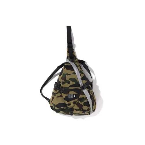 A BATHING APE PORTER Collaboration Нейлоновая Сумка через плечо Мужская Зеленая