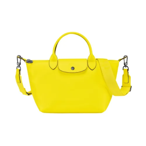 LONGCHAMP Коровья кожа Одно плечо Сумка Маленькая Женская Лимонно-желтая