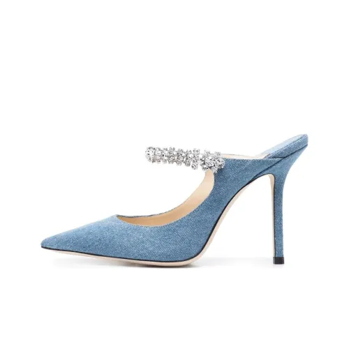 Jimmy Choo Bing Домашние тапочки Женские Синие