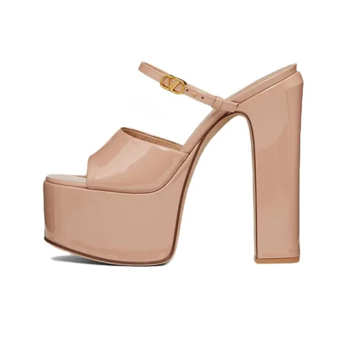 Valentino Коричневый Go Слипоны Женские Нюдово-розовый