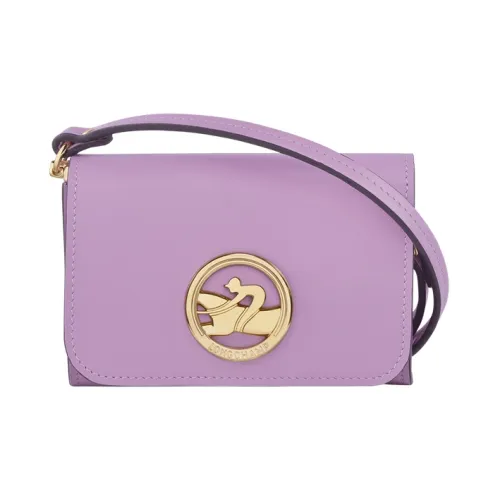 LONGCHAMP Коробка TROT Телячья кожа Сумка через плечо Кошелек Маленький Женский Фиолетовый