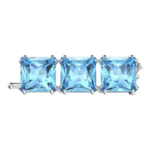 Swarovski Millenia Родиевое покрытие, Искусственный кристалл, Ювелирные аксессуары, Синий, Женские