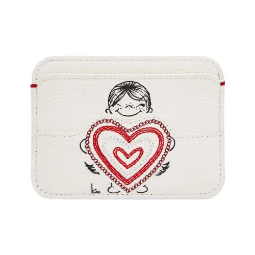 Chloe Вышивка с рельефом Телячья кожа Картхолдер Женская Белая