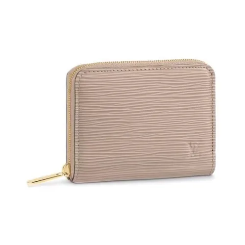 LOUIS VUITTON Zippy Коровья кожа Кошелек для монет Кошелек Обычный Женский Молочно-чайный