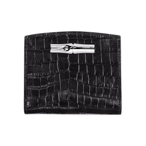 LONGCHAMP Roseau Телячья кожа Кошелек Женские Черный