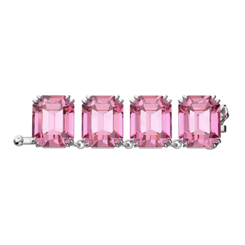 Swarovski Millenia Родиевое покрытие, Искусственный кристалл, Ювелирные аксессуары, Розовый, Женские