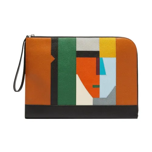 Valextra Телячья кожа Клатч Мужской Многоцветный