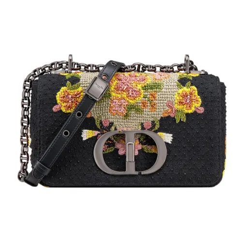 DIOR Caro Кожа Сумка через плечо Маленькая Женская Черная