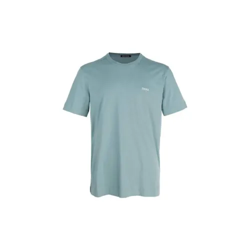 Ermenegildo Zegna Циан Мужская T-рубашка