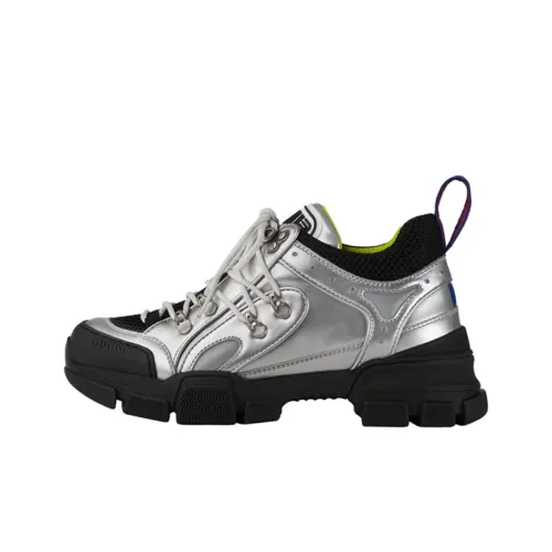 GUCCI Flashtrek Спортивная повседневная обувь Женская серебряная Черная