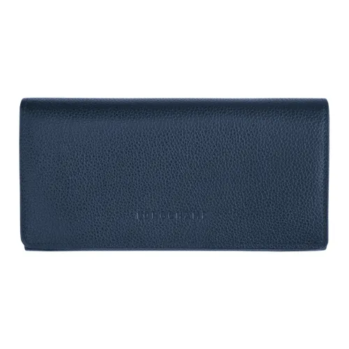 LONGCHAMP Le Foulonné Коровья кожа Кошелек Женские Морской синий