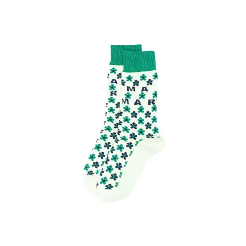 MARNI 1 пачка зеленые мужские носки MID до икры