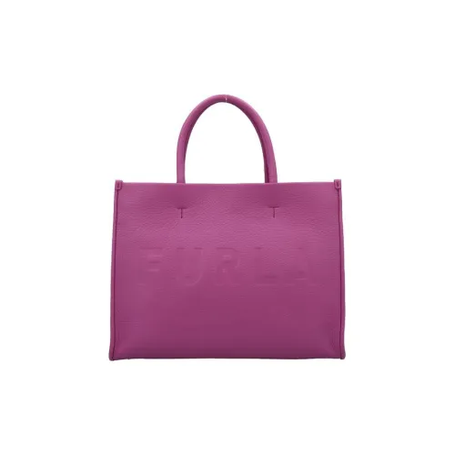 Furla Тисненый GRAIN LEATHER Тоут Сумка Сумка для покупок Сумка через плечо Сумка среднего размера Женская Фиолетовая