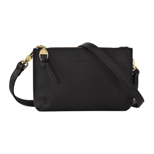 LONGCHAMP Mailbo Зернистая кожа коровы Кошелек Женские Черный