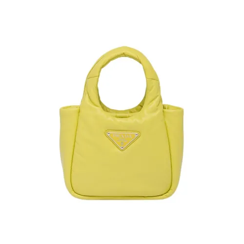 PRADA Triangle Soft Sheep Leather Bag Mini Women's Yellow PRADA Треугольник Мягкий Овца Кожа Сумка Мини Женская Желтая