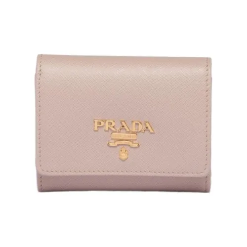 PRADA Saffiano кожа кошелек мини женский светло-розовый