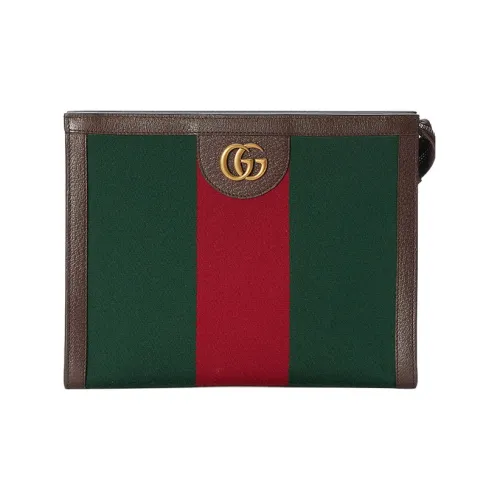 GUCCI Canvas Косметичка Мужская Зеленая Красная Коричневая