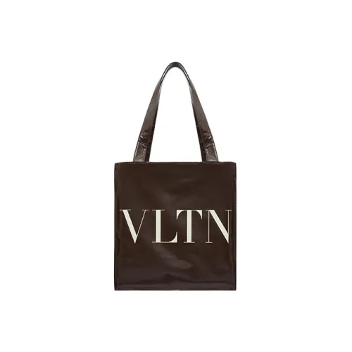 Valentino VLTN Soft Calfskin Tote Bag Shopping Bag Handbag Shoulder Bag Men's Brown