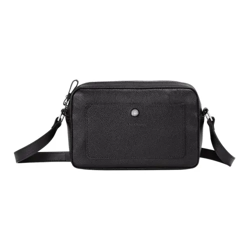 LONGCHAMP Le Foulonné Коровья кожа Сумка через плечо Женская Черная