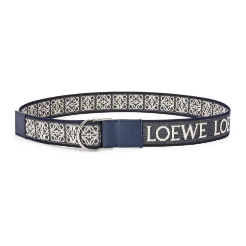 LOEWE Жаккардовая ткань, кожа коровы, ремни, темно-синий, мужской