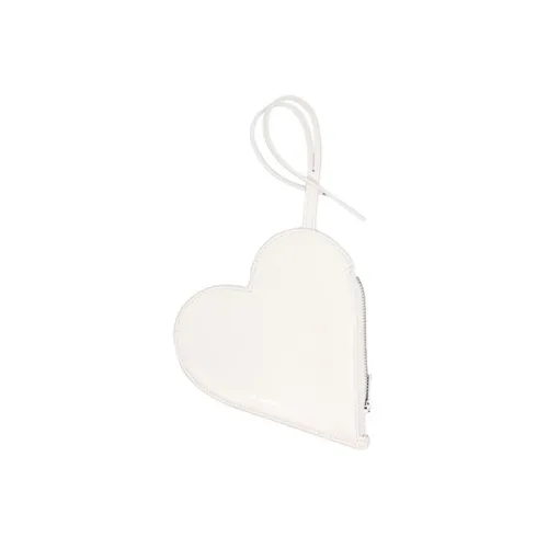 JIL SANDER Телячья кожа Сердце-образная сумка клатч кошелек Женская Белая