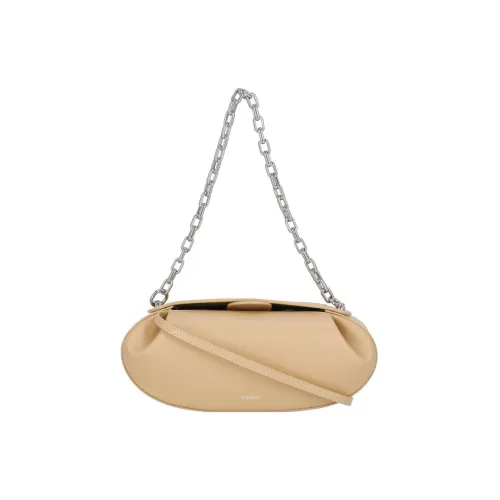 YUZEFI Телячья кожа Сумка через плечо Женская Бежевая