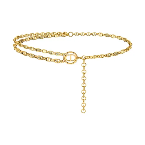 DIOR Латунные Цепи для талии Золотые Женские