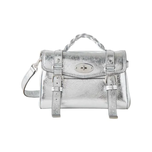 Mulberry Alexa Коровья кожа Сумка Сумка через плечо Сумка через плечо Мини Women's Silver