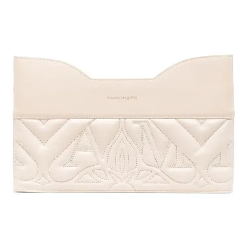 Alexander McQueen Кожа Клатч Женский Светлый Умбра