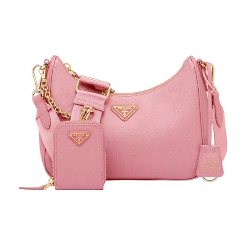 PRADA RE Edition Saffiano кожа портативная сумка через плечо женская розовая