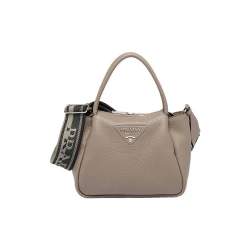 PRADA Сумка через плечо из кожи маленькая сумка женская цвет грязно-серый