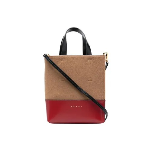 MARNI Museo Коровья кожа Сумка через плечо Сумка Мини Женская Коричневая Красная