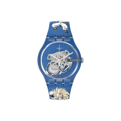 Swatch Quartz Механизм Унисекс Часы 41 мм С циферблатом Skeleton Пластиковый корпус Часы Пластиковый ремешок