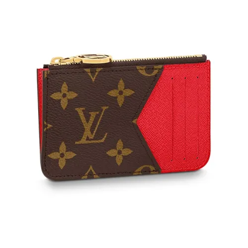LOUIS VUITTON Холст Картхолдер Стандартный Женский Красный Коричневый
