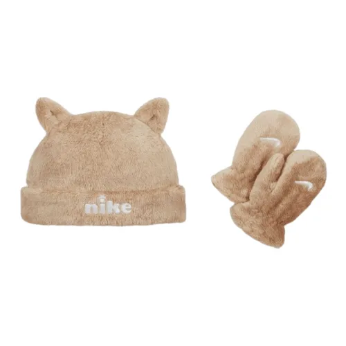 NIKE Полиэстер Шапка-бини Светло-коричневый Детская