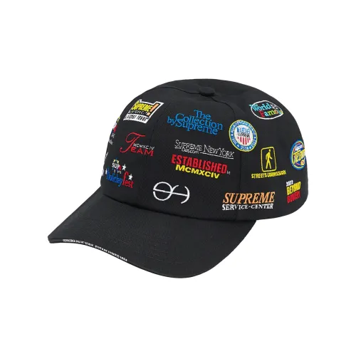 Supreme 100% хлопок Твил Кепки Унисекс Черный хаки Красный синий