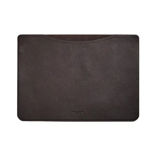 COACH Коровья кожа Клатч Ноутбук Сумка Большой Женские Черный