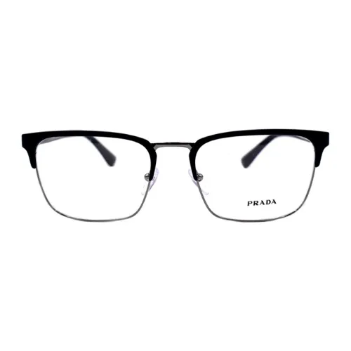 PRADA Очки с диоптриями Черный Металлический Мужской