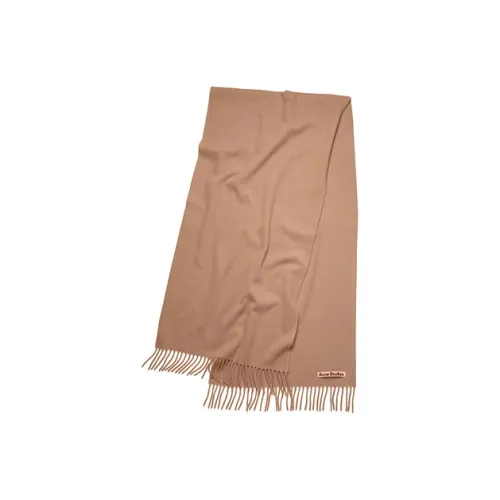 Acne Studios Вязаные шарфы Женские Карамельный коричневый