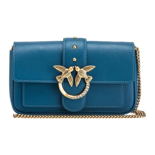 PINKO Pocket Love Коровья кожа Сумка через плечо Женская Индиго