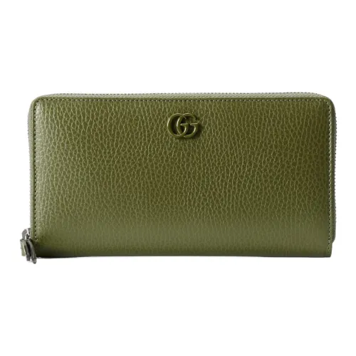GUCCI Marmont Кожа Кошелек Женские Лесной зеленый
