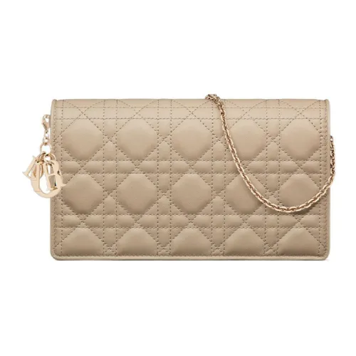 DIOR Lady Dior Sheepskin Сумка через плечо Клатч Стандартный Женский Песочный