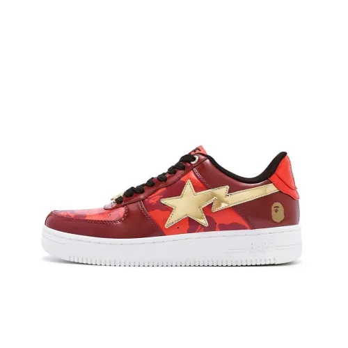 A BATHING APE STA CNY Project Low Топ Стильные Скейтбординги Женские Красный