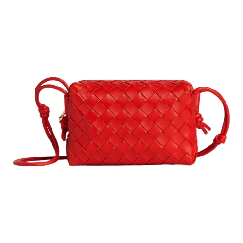 Bottega Veneta Loop кожа Camera сумка для хранения ручная сумка на плечо женская красная