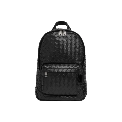 Bottega Veneta Leather Backpack Men's Black